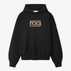 Sudadera con capucha y diseño semirraglán estilo clásico en negro vintage lavado